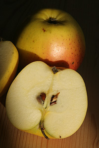 Flot overskåret æble
